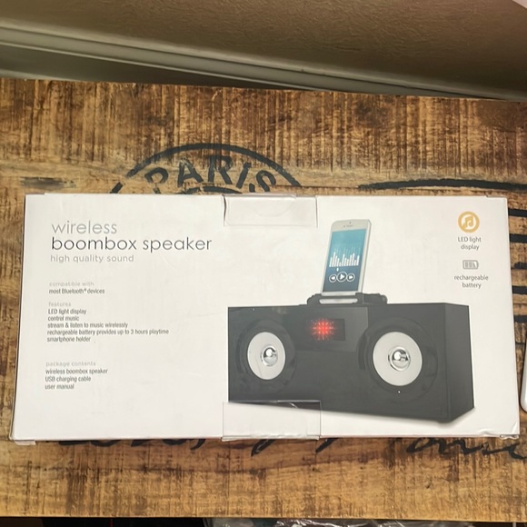 VIVITAR Bluetooth Wireless Boombox Speaker LED Lights Rechargeable Battery (NEW) - Picture 1 of 5